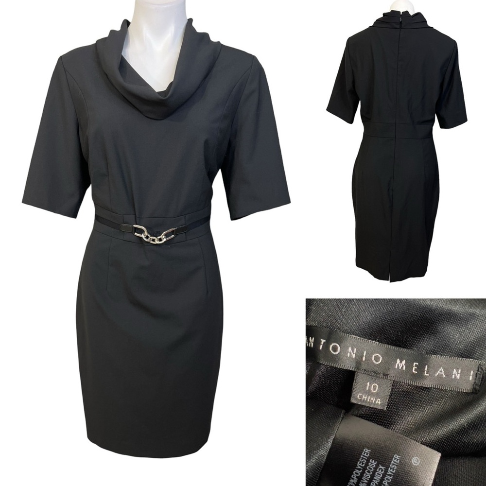 ANTONIO MELANI Charcoal Cowl Neck Dress